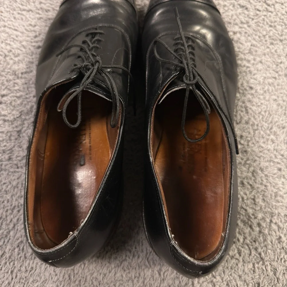 Allen Edmonds Fifth Avenue Shoes‎ Mens 13 B Black Leather Cap Toe Oxford Derby